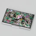 Mother of Pearl Business Card Case - Bird Grape Design Credit Card Holder