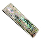 Mother of Pearl Money Clip - Sehando Winter Pine Tree Masterpiece Painting