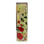 Mother of Pearl Red Money Clip - Peony Flower & Butterfly Wealth Symbol Design