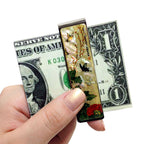 Mother of Pearl Money Clip - Peony Flower & Butterfly Wealth Symbol Design