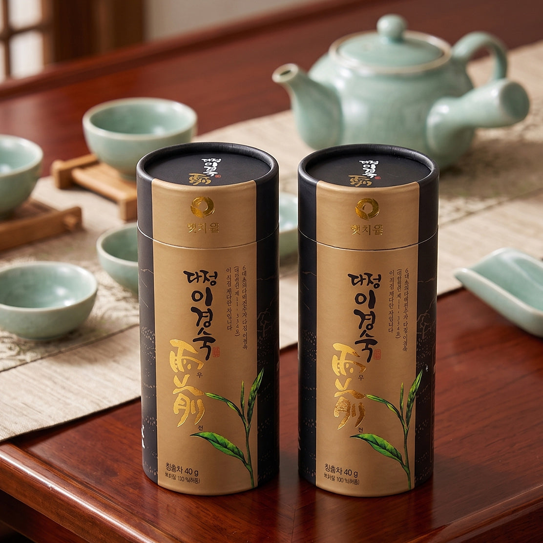 Premium Korean Jirisan Mountain Green Tea - Authentic Hand-Roasted Ujeon Loose Leaf Tea