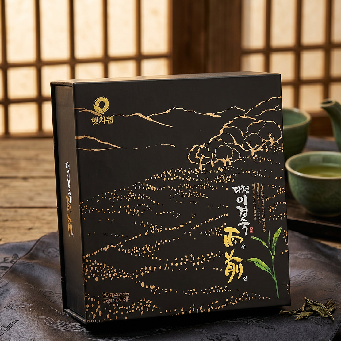 Premium Korean Jirisan Mountain Green Tea - Authentic Hand-Roasted Ujeon Loose Leaf Tea