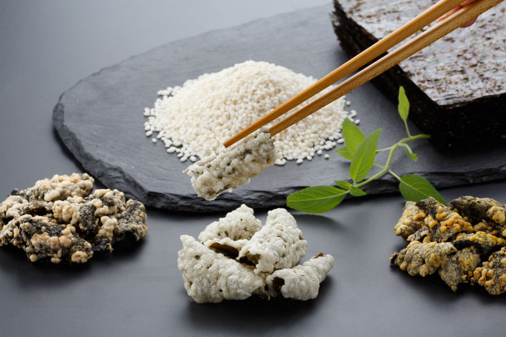 Kelp Seaweed Sweet Rice Crisps (8-Pack) - Savory Korean Kim Bugak Snack