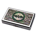 Mother of Pearl Double Bird Cigarette Case for 100S King Size - Credit Card Cash Wallet