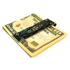 Mother of Pearl Money Clip - Arabesque Design Luxury Metal Cash Clamp