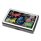 Mother of Pearl Fish & Lotus Cigarette Case for 100S King Size - Credit Card Cash Wallet