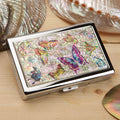 Mother of Pearl Butterfly Cigarette Case for 100S King Size - Credit Card Cash Wallet