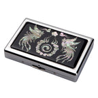 Mother of Pearl Phoenix Cigarette Case for 100S King Size - Credit Card Cash Wallet