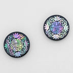 Mother of Pearl Golf Ball Marker and Cap Clip Set with Arabesque Design