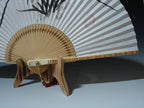 Premium Hand Painted Orchid Folding Fan - Korean Mulberry Paper Home Deco