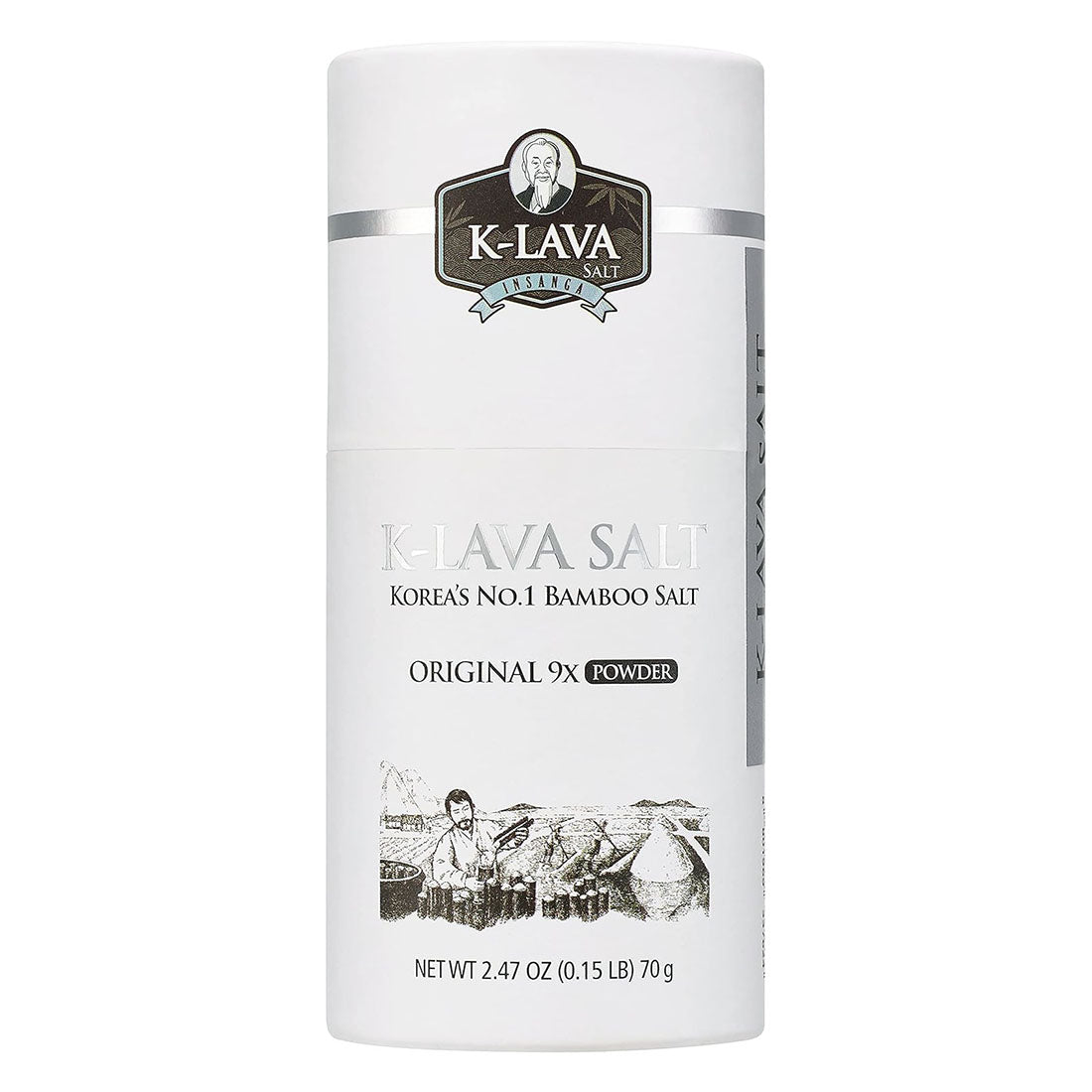 K-LAVA 9x Roasted Bamboo Salt Powder (70g) – Premium Korean Alkaline Salt