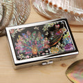 Mother of Pearl Peacock Cigarette Case for 100S King Size - Card Cash Holder Wallet