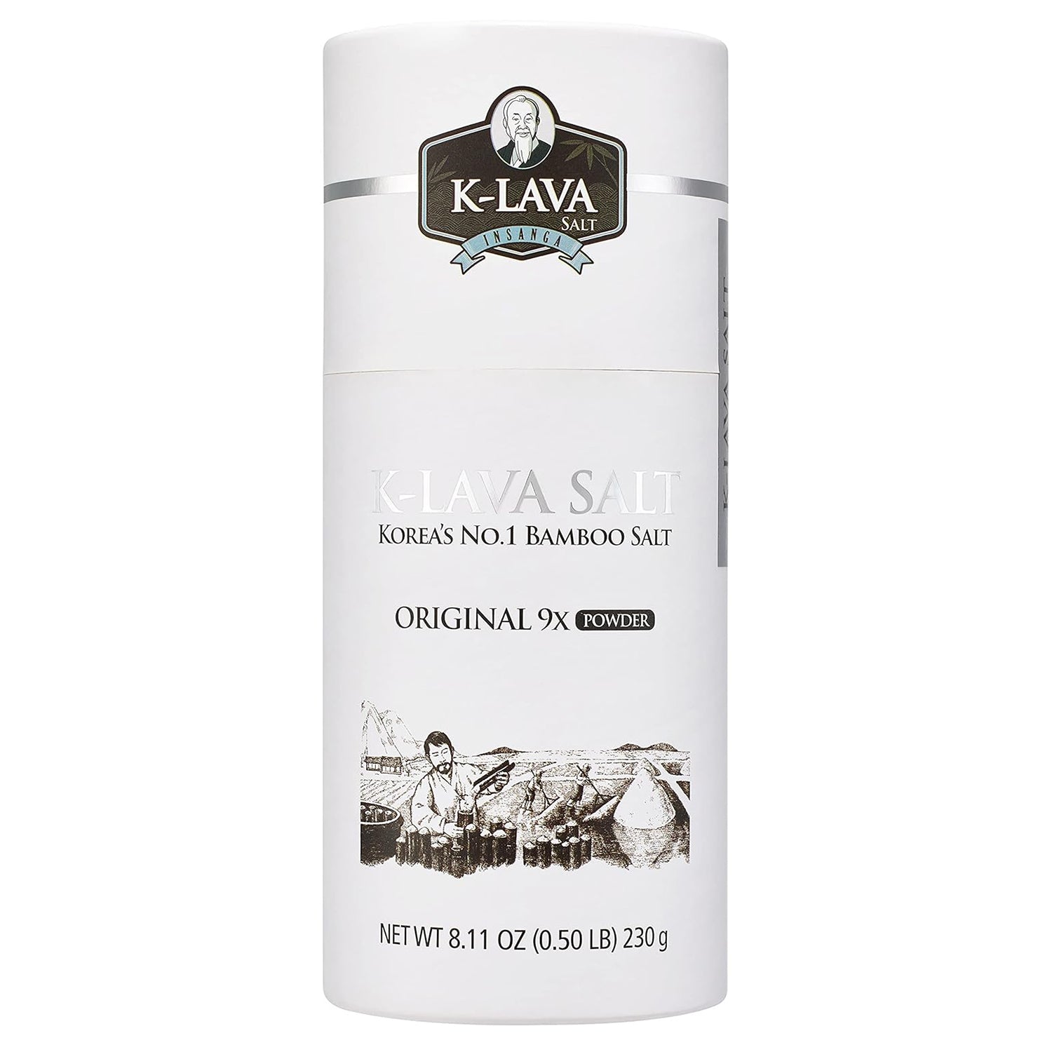 K-LAVA 9x Roasted Bamboo Salt Powder (230g) – Premium Korean Alkaline Salt