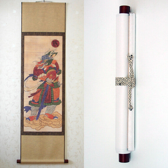 Chinese Zodiac 12 Animals Dragon Wall Decor Hanging Scroll Painting