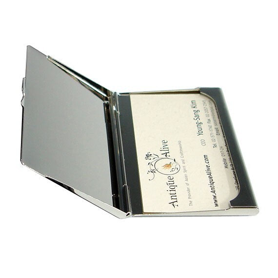 MOP Butterfly Metal RFID Block Business Credit Name ID Card Case Holder Wallet