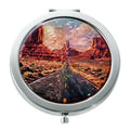 Monument Valley Mother of Pearl Compact Makeup Mirror Desert Road Trip Gift