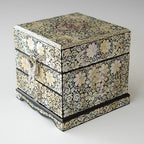 Mother of Pearl Art Drawer Jewelry Box Necklace Brooch Trinket Case Chest Holder