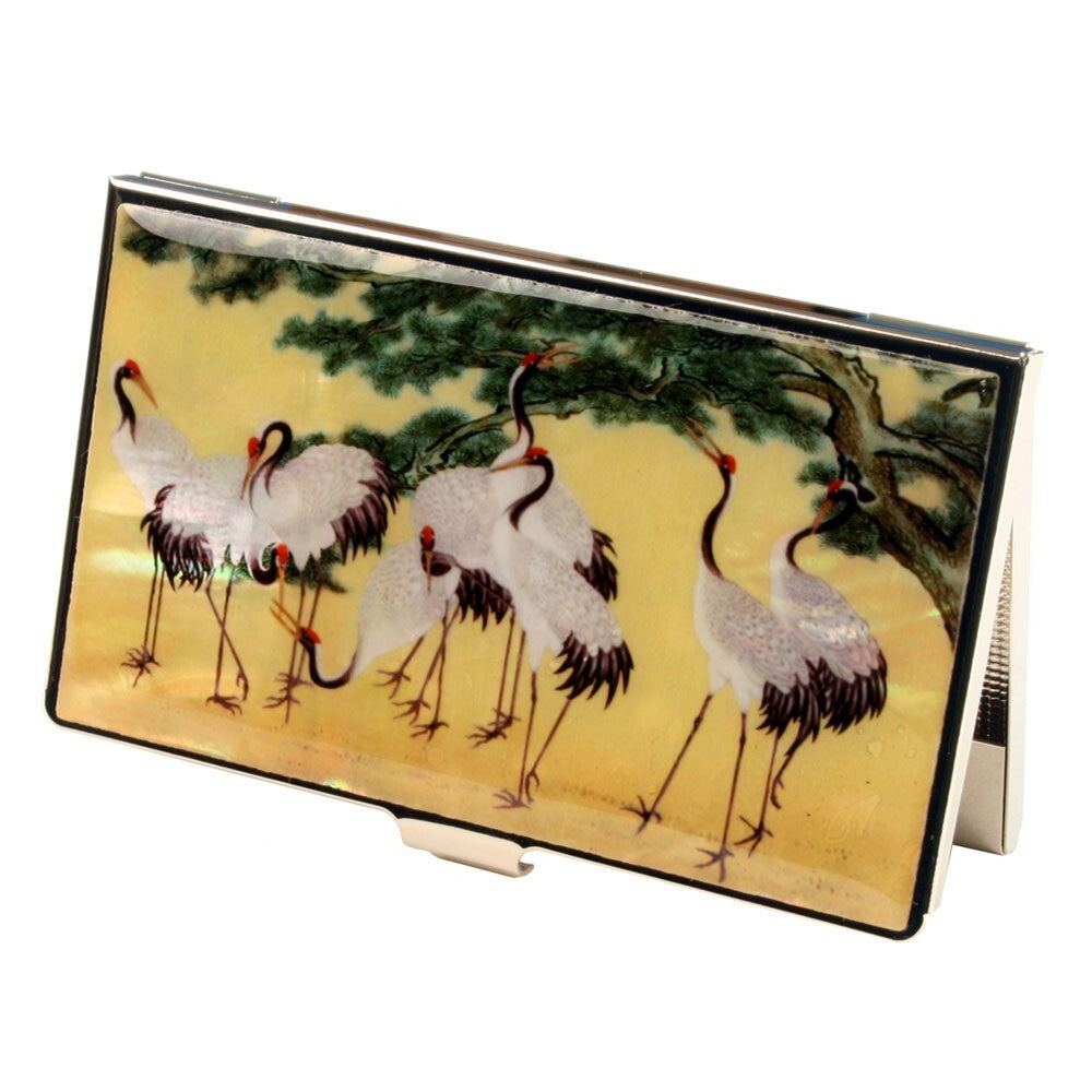 MOP Bird Metal RFID Block Business Credit Name ID Man Card Case Pocket Holder