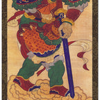 Chinese Zodiac Sign 12 Animals Snake Wall Hanging Scroll Korean Folk Painting