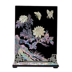 Mother of Pearl Desk Wood Stand Pen Pencil Brush Holder Case Box Gift Storage