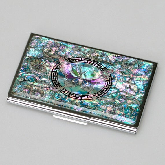 MOP Butterfly Metal RFID Block Business Credit Name ID Card Case Holder Wallet