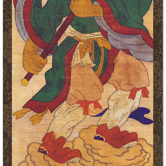 Chinese Zodiac Sign 12 Animals Tiger Wall Hanging Scroll Korean Folk Painting