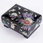 Mother of Pearl Wood Jewelry Trinket Keepsake Chest Ring Case Gift Box Storage 