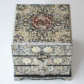 Mother of Pearl Art Drawer Jewelry Box Necklace Brooch Trinket Case Chest Holder
