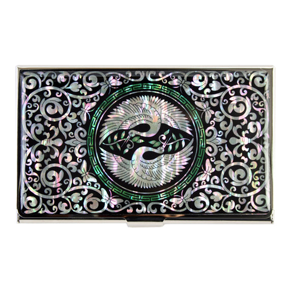 MOP Bird Design Metal Business Credit Name ID Card Money Cash Holder Wallet Case