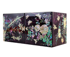 Mother of Pearl Black Wood Noble Plant Jewelry Treasure Trinket Box Chest Case 