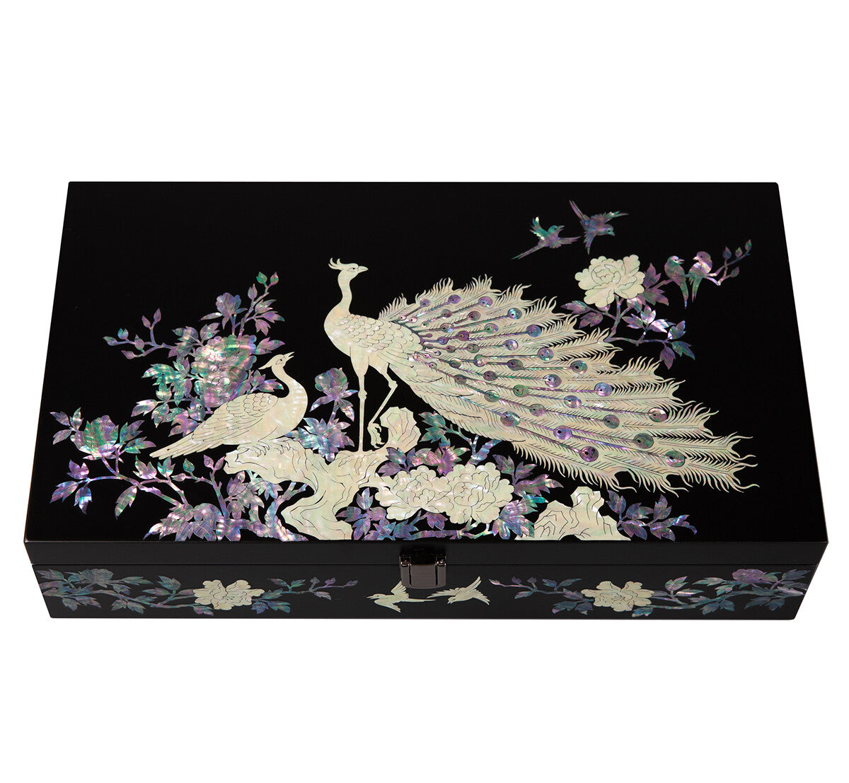 Mother of Pearl Peacock Sunglass Box Eyeglasses Display Storage Show Case Holder