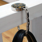  Mother of Pearl Tiger Skin Foldable Purse Bag Caddy Handbag Holder Hanger Hook