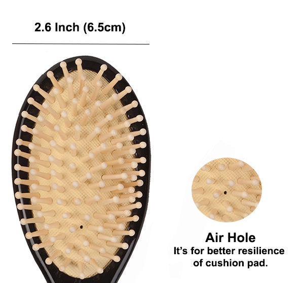 Mother of Pearl Oval Butterfly Scalp Massage Detangling Wood Bristle Hairbrush