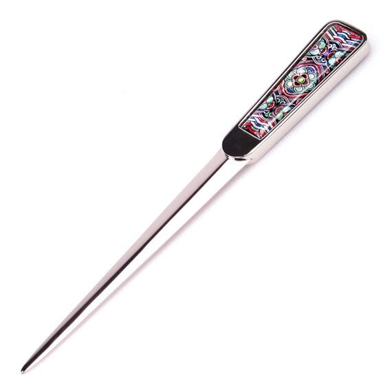 Mother of Pearl Metal Sword Blade Desk Envelope Letter Opener Cutter Slitter