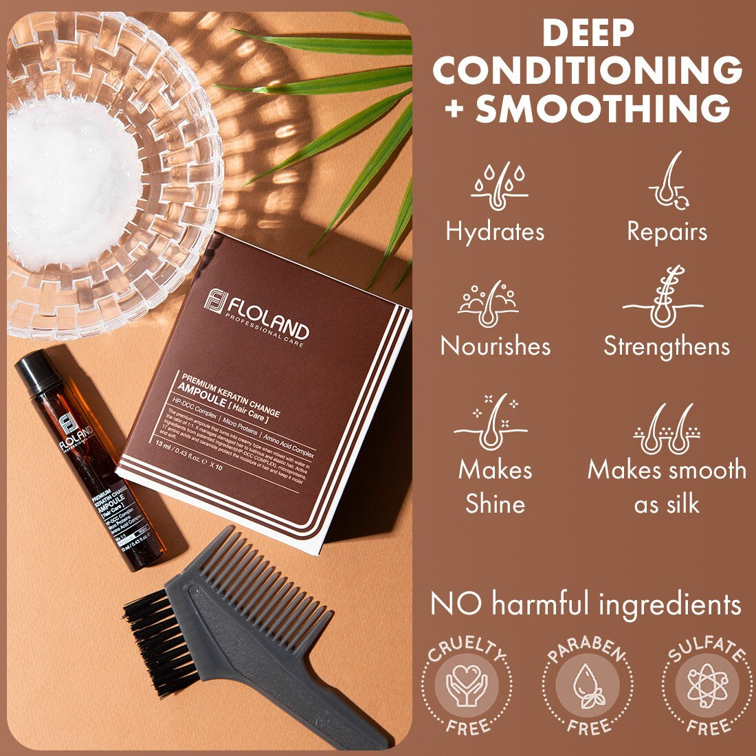 Floland Keratin Change Ampoule Deep Conditioner Damage Repair Hair Mask