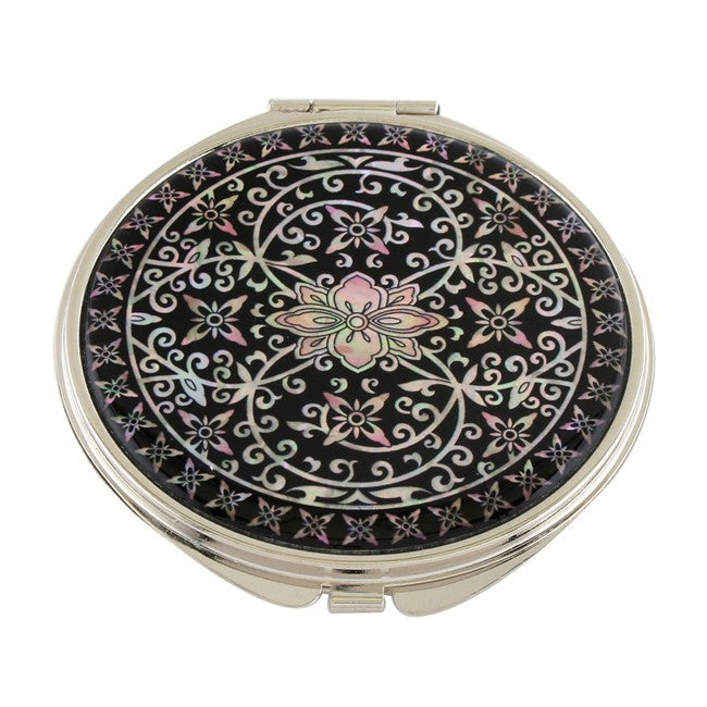 Mother of Pearl Magnifying Compact Cosmetic Makeup Purse Beauty Handbag Mirror