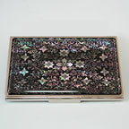 Mother of Pearl Metal Business Credit Name Wallet ID Debit Mini Card Holder Case