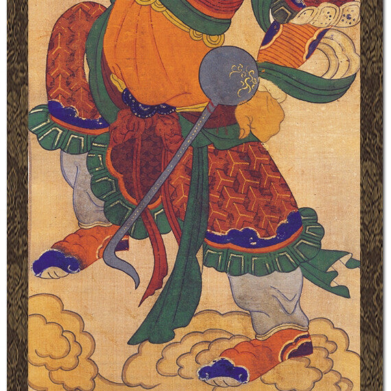 Chinese Zodiac Sign 12 Animals Monkey Wall Hanging Scroll Korean Folk Painting
