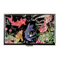 Mother of Pearl Metal Koi Fish Design Business Credit ID Card Money Holder Case 