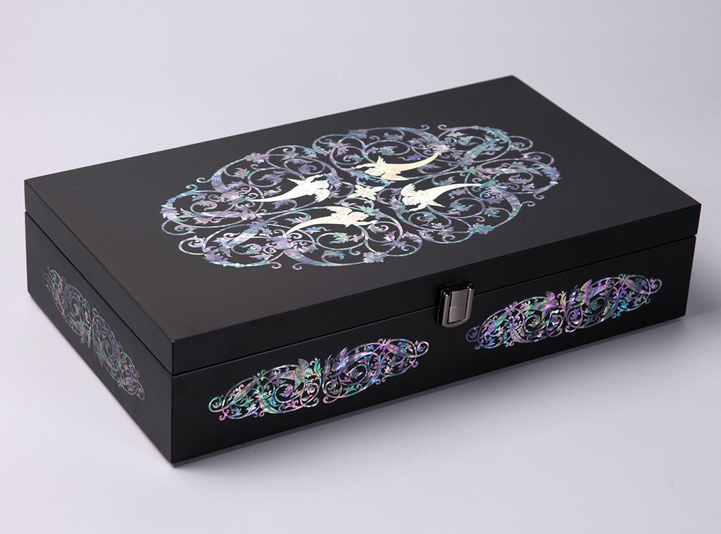 Mother of Pearl Archangel Sunglass Box Eyeglasses Display Storage Case Organizer