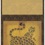 Wall Decor Hanging Scroll Korean Folk Leopard Painting Print