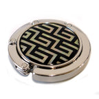  Mother of Pearl Black Table Folding Purse Caddy Handbag Bag Holder Hanger Hook