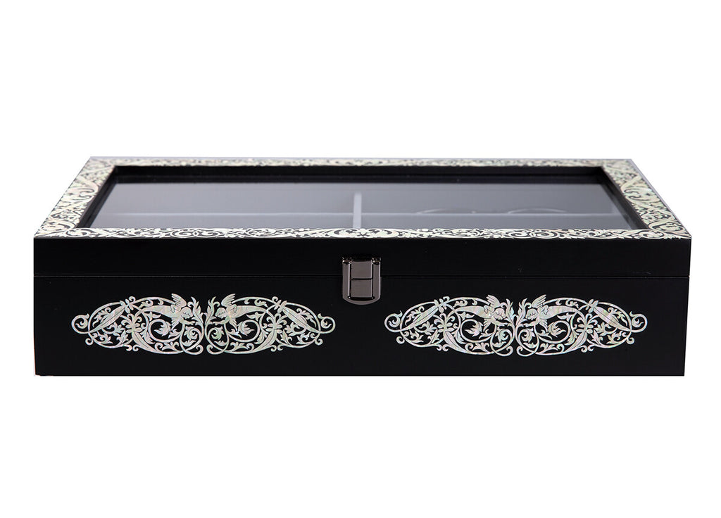 Mother of Pearl Angel Sunglasses Box Eyeglasses Display Storage Organizer Case