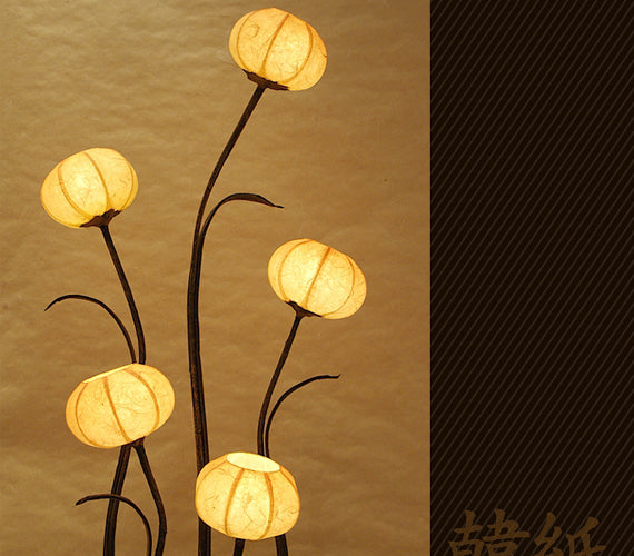 Mulberry Yellow Paper Ball Art Shade Lantern Asian Table Floor Touch Light Lamp