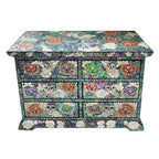 Mother of Pearl Luxury Drawer Wood Big Jewelry Box Keepsake Trinket Chest Case