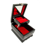 Mother of Pearl Music Jewelry Box Ring Necklace Brooch Trinket Case Chest Holder