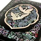 Mother of Pearl Music Jewelry Box Ring Necklace Brooch Trinket Case Chest Holder