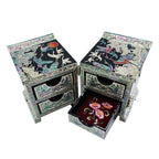 Mother of Pearl Art Secret Jewelry Box Gift Trinket Keepsake Treasure Chest Case