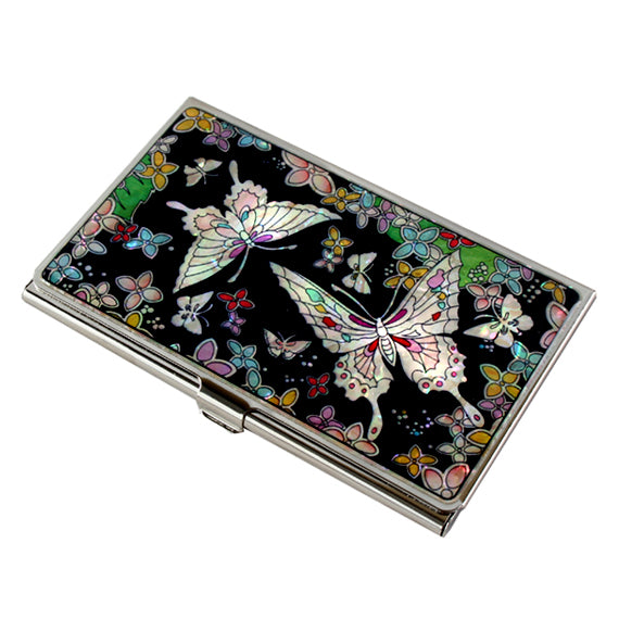 MOP Butterfly Design Credit Business Name ID Card Holder Money Case Money Wallet