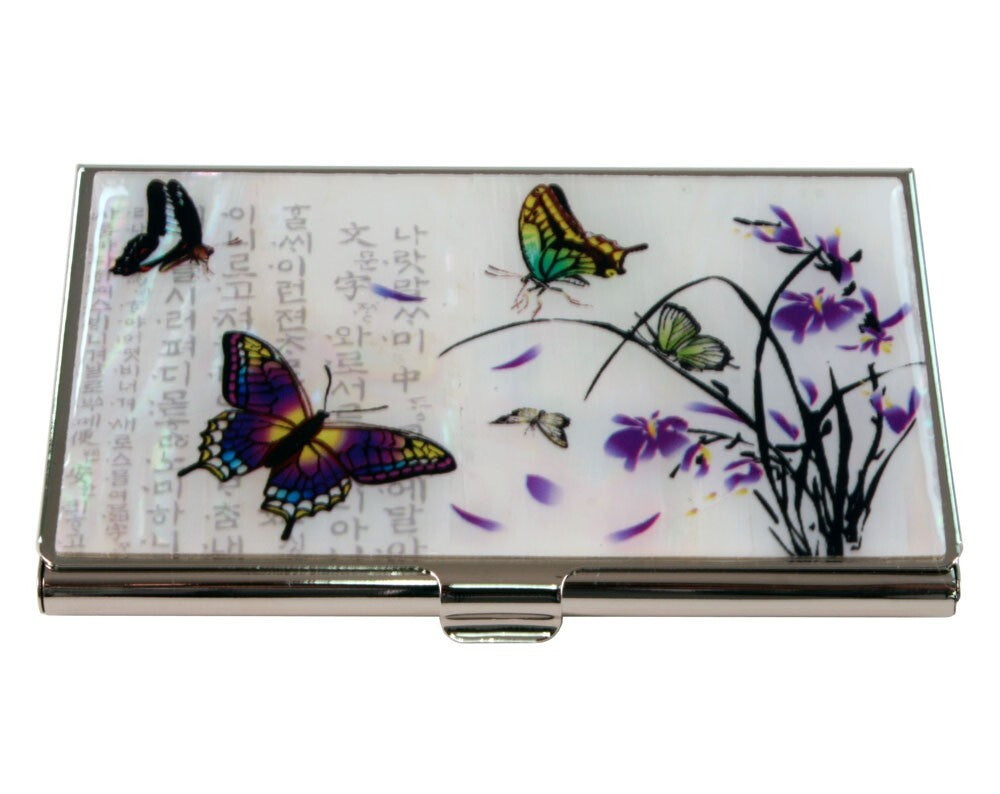 MOP Orchid Metal RFID Block Business Credit Name ID Man Card Case Pocket Holder